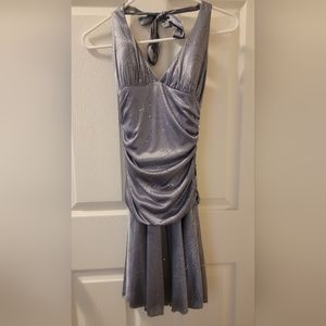 Silver Halter Dress